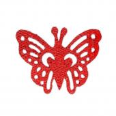 5-08 бабочка ажур красная 5.5х4.5 см Термоаппликация 