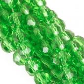 Бусины граненые круглые в упаковке 016- зеленый (4 мм)