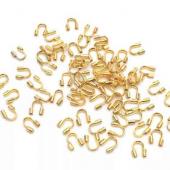 Подковки - протекторы для тросика золото 4 мм (1 шт)