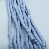 Нить бусин голубой 6 мм из полимерной глины 40 см (1 нить)