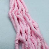Нить бусин светло-розовый 6 мм из полимерной глины 40 см (1 нить)