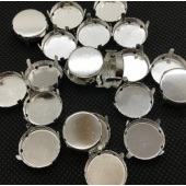 Оправа для риволи 12 мм круглая серебро