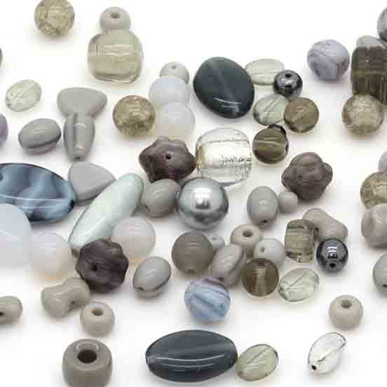 Бусины Preciosa MIX19 Grey  (15 грамм)