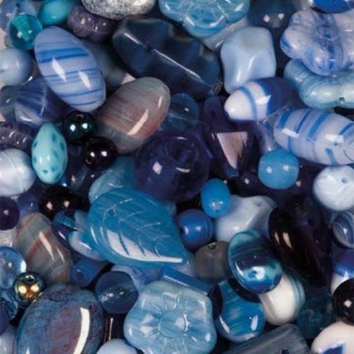 Бусины Preciosa MIX3 Blue-1  (15 грамм)
